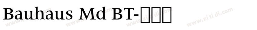 Bauhaus Md BT字体转换
